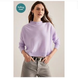Anthropologie Pilcro The Alani 100%Cashmere Mock-Neck Sweater
